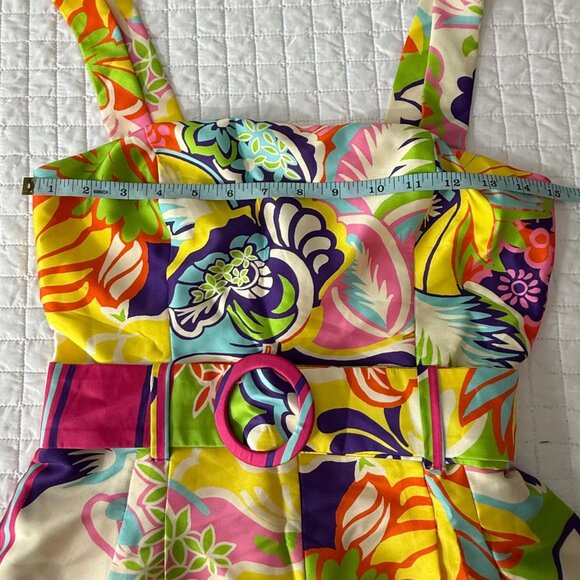 Lavender Brown Kendra Romper Pink Multi Floral Print Summer Outfit, S - Picture 8 of 15
